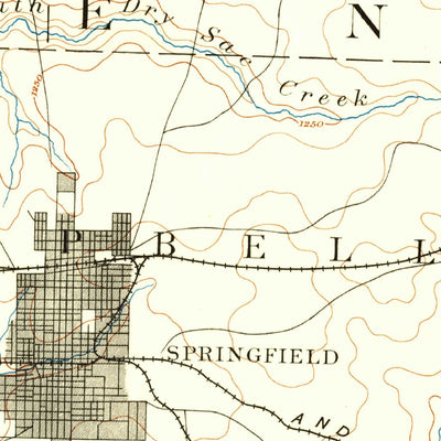 United States Geological Survey Springfield, MO (1886, 125000-Scale) digital map