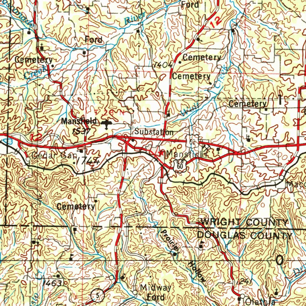 Springfield, MO (1954, 250000-Scale) Map by United States Geological ...