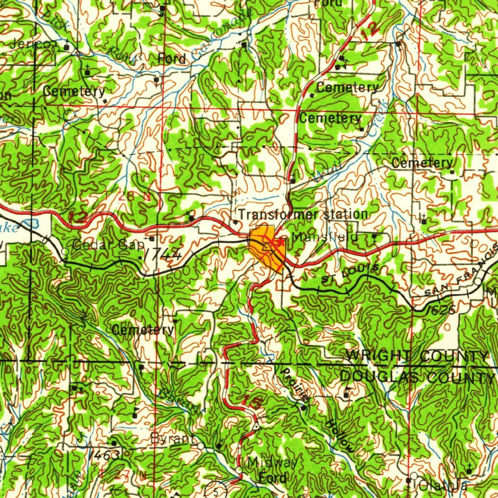 Springfield, MO (1959, 250000-Scale) Map by United States Geological ...