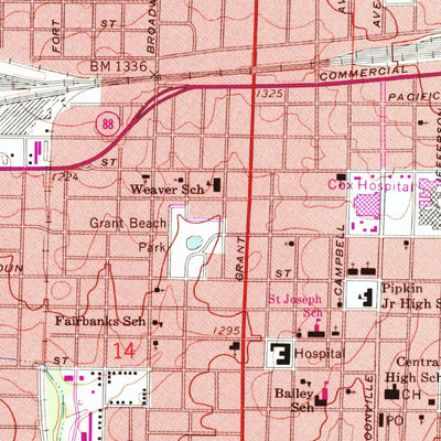 United States Geological Survey Springfield, MO (1960, 24000-Scale) digital map