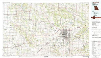 United States Geological Survey Springfield, MO (1982, 100000-Scale) digital map