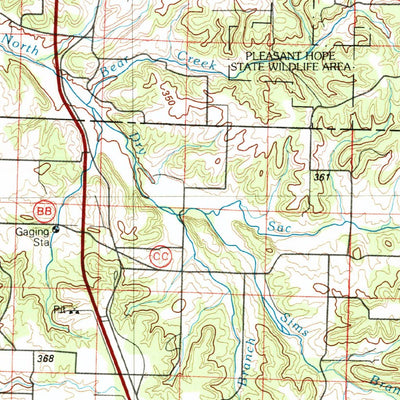 United States Geological Survey Springfield, MO (1982, 100000-Scale) digital map