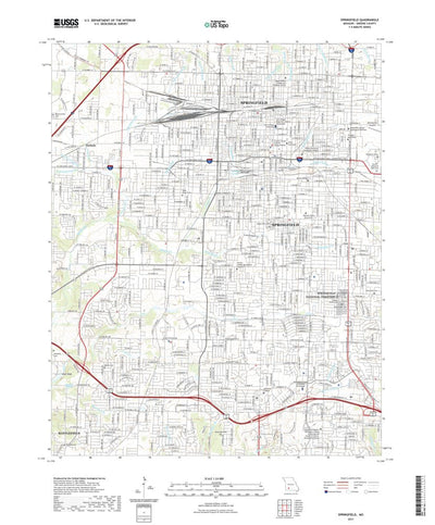 United States Geological Survey Springfield, MO (2021, 24000-Scale) digital map