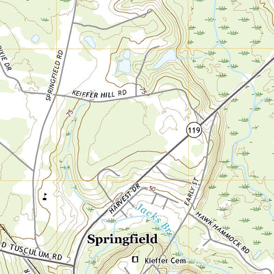 United States Geological Survey Springfield North, GA (2020, 24000-Scale) digital map