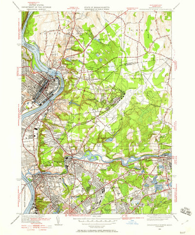 United States Geological Survey Springfield North, MA (1946, 24000-Scale) digital map
