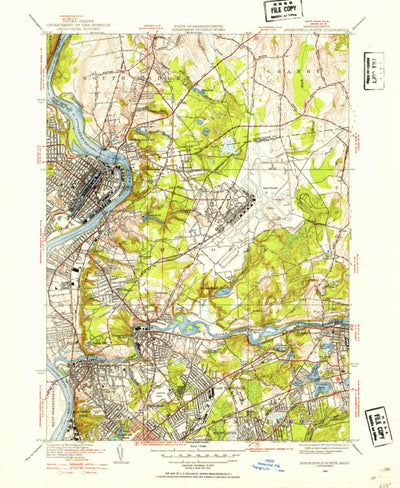 United States Geological Survey Springfield North, MA (1946, 31680-Scale) digital map