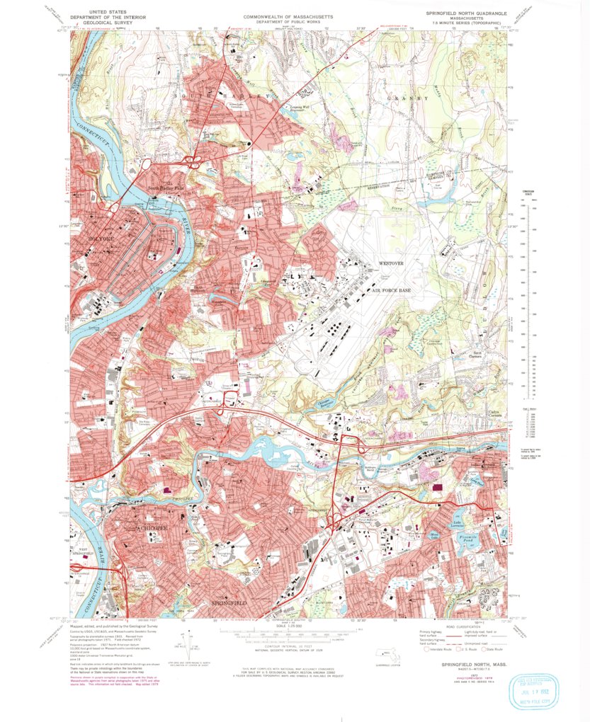 Springfield North, MA (1972, 25000-Scale) Map by United States ...