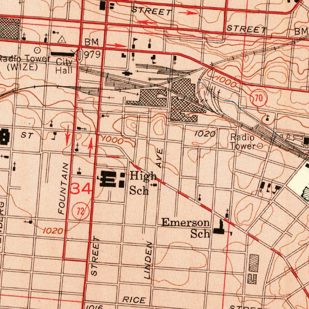Springfield, OH (1955, 24000-Scale) Map by United States Geological ...