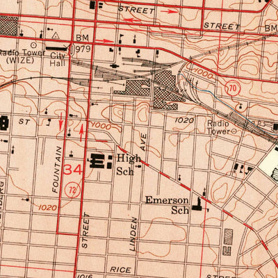 United States Geological Survey Springfield, OH (1955, 24000-Scale) digital map