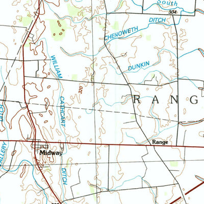 United States Geological Survey Springfield, OH (1986, 100000-Scale) digital map