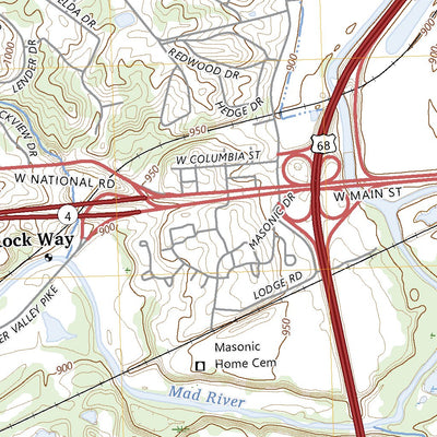 United States Geological Survey Springfield, OH (2023, 24000-Scale) digital map