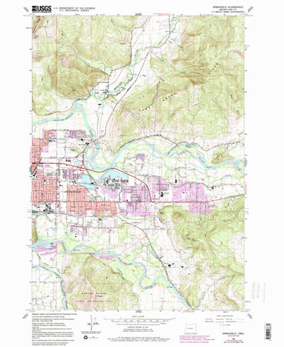 United States Geological Survey Springfield, OR (1967, 24000-Scale) digital map