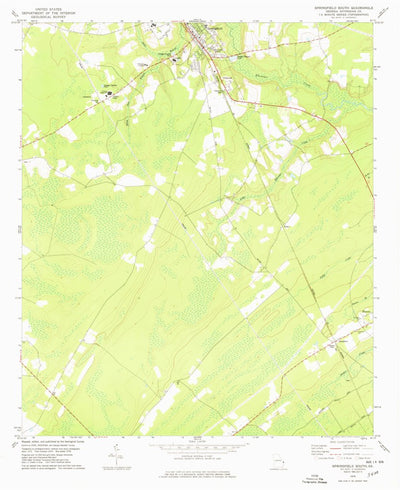 United States Geological Survey Springfield South, GA (1978, 24000-Scale) digital map