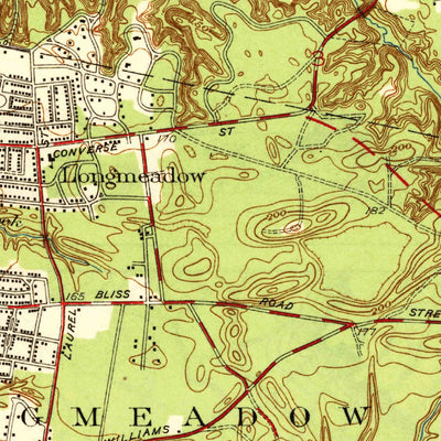 United States Geological Survey Springfield South, MA-CT (1939, 31680-Scale) digital map