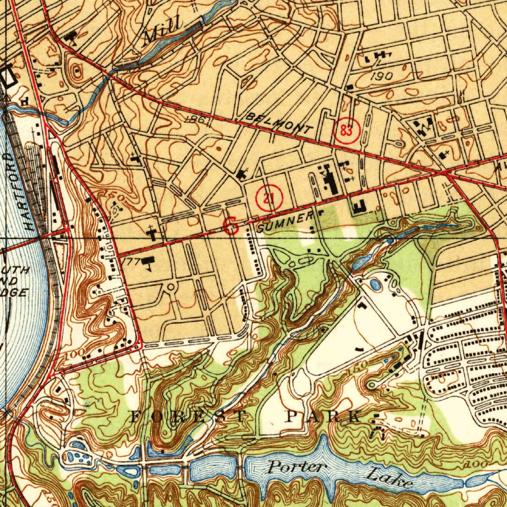 Springfield South, MA-CT (1939, 31680-Scale) Map by United States ...