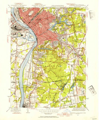 United States Geological Survey Springfield South, MA-CT (1944, 31680-Scale) digital map
