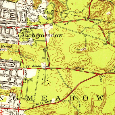 United States Geological Survey Springfield South, MA-CT (1944, 31680-Scale) digital map