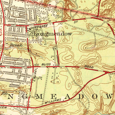 United States Geological Survey Springfield South, MA-CT (1946, 31680-Scale) digital map