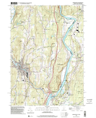 United States Geological Survey Springfield, VT-NH (1998, 24000-Scale) digital map