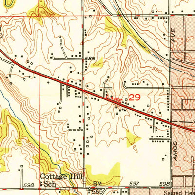United States Geological Survey Springfield West, IL (1950, 24000-Scale) digital map
