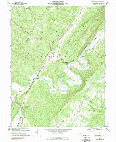 United States Geological Survey Springfield, WV (1973, 24000-Scale) digital map