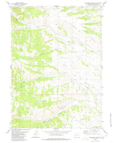 United States Geological Survey Springman Creek, WY (1980, 24000-Scale) digital map