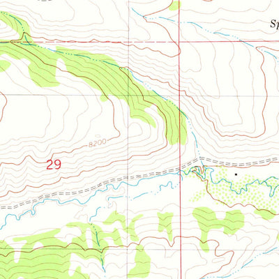 United States Geological Survey Springman Creek, WY (1980, 24000-Scale) digital map