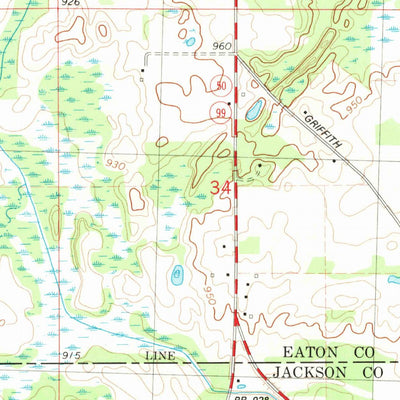 United States Geological Survey Springport, MI (1981, 24000-Scale) digital map