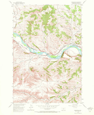 United States Geological Survey Springtime, MT (1955, 24000-Scale) digital map