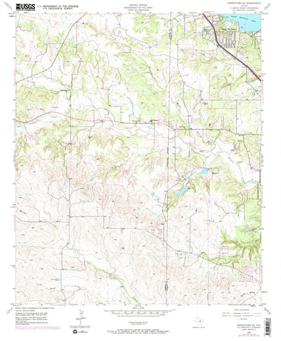 United States Geological Survey Springtown SE, TX (1955, 24000-Scale) digital map