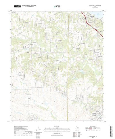 United States Geological Survey Springtown SE, TX (2022, 24000-Scale) digital map