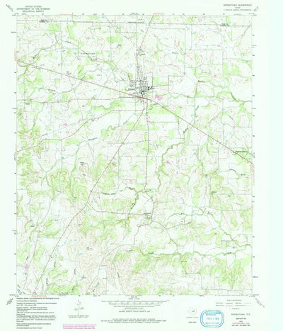 United States Geological Survey Springtown, TX (1958, 24000-Scale) digital map