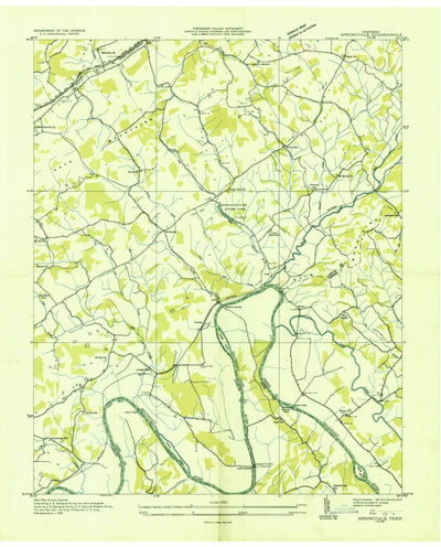 United States Geological Survey Springvale, TN (1935, 24000-Scale) digital map