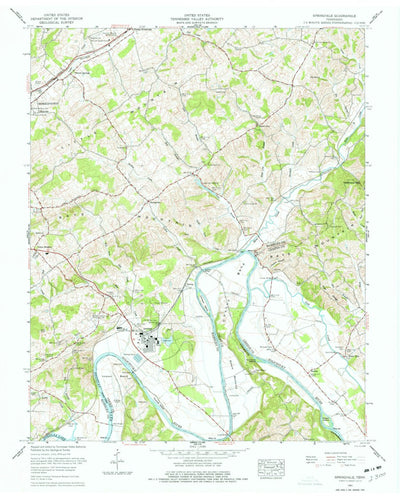 United States Geological Survey Springvale, TN (1961, 24000-Scale) digital map