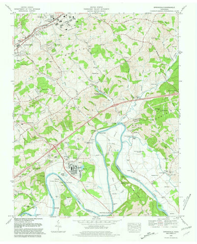 United States Geological Survey Springvale, TN (1980, 24000-Scale) digital map