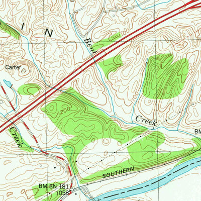 United States Geological Survey Springvale, TN (1980, 24000-Scale) digital map