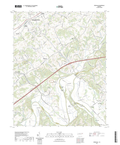 United States Geological Survey Springvale, TN (2022, 24000-Scale) digital map