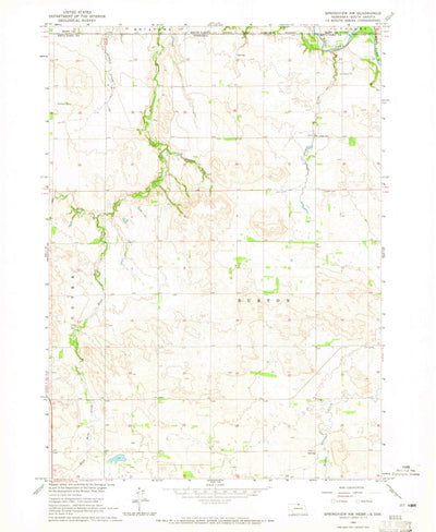 United States Geological Survey Springview NW, NE-SD (1964, 24000-Scale) digital map