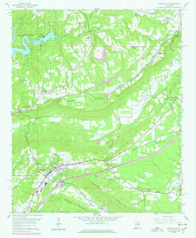 United States Geological Survey Springville, AL (1958, 24000-Scale) digital map
