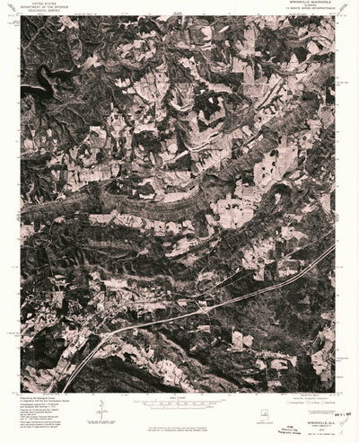 United States Geological Survey Springville, AL (1975, 24000-Scale) digital map