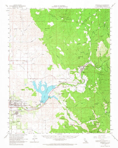 United States Geological Survey Springville, CA (1957, 62500-Scale) digital map