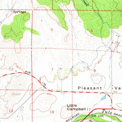 United States Geological Survey Springville, CA (1957, 62500-Scale) digital map
