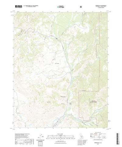 United States Geological Survey Springville, CA (2021, 24000-Scale) digital map
