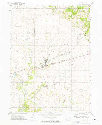 United States Geological Survey Springville, IA (1973, 24000-Scale) digital map
