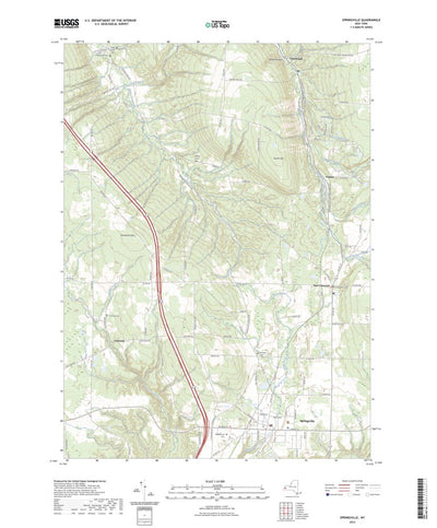 United States Geological Survey Springville, NY (2023, 24000-Scale) digital map