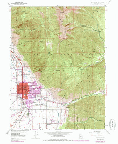 United States Geological Survey Springville, UT (1948, 24000-Scale) digital map
