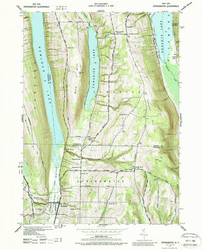 United States Geological Survey Springwater, NY (1942, 24000-Scale) digital map