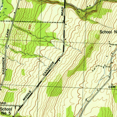 United States Geological Survey Springwater, NY (1942, 31680-Scale) digital map