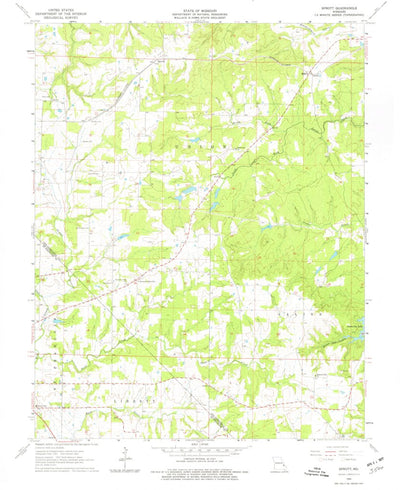 United States Geological Survey Sprott, MO (1964, 24000-Scale) digital map