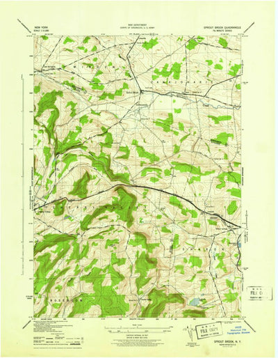 United States Geological Survey Sprout Brook, NY (1945, 31680-Scale) digital map
